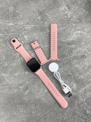 Смарт-годинник Smart Watch X10 Mini + два змінні ремінці рожевий 700 фото